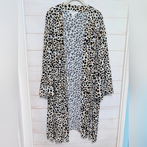 Addition Elle Other - Addition Elle🐆🐆 Leopard 🐆 🐆 Print Open Front Top - Black & Tan Size 4X / 5X